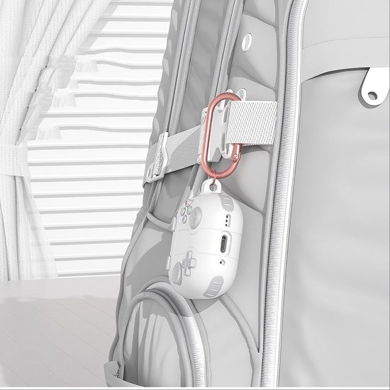 Hoesje compatibel met AirPods 4, schattige grappige cartoon siliconen TPU zachte beschermhoes met sleutelhanger inbegrepen voor jongens en meisjes - donkergrijs van hoesje — afbeelding 5