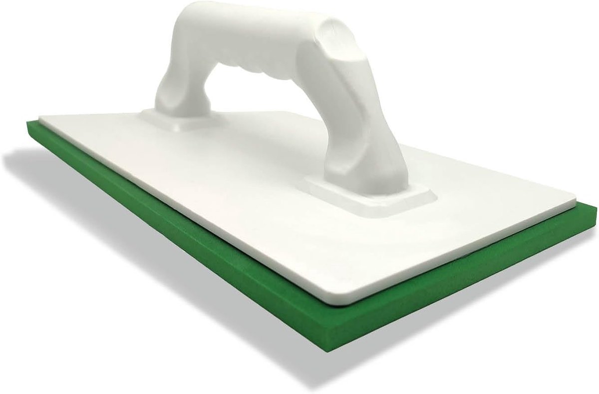 02206210 plastic raspplank 280 x 140 x 10 mm, met groene rubberen coating