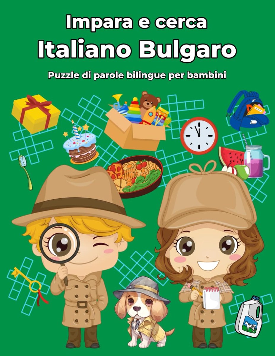 Bulgaro Puzzle di parole bilingue per bambini: Impara e cerca