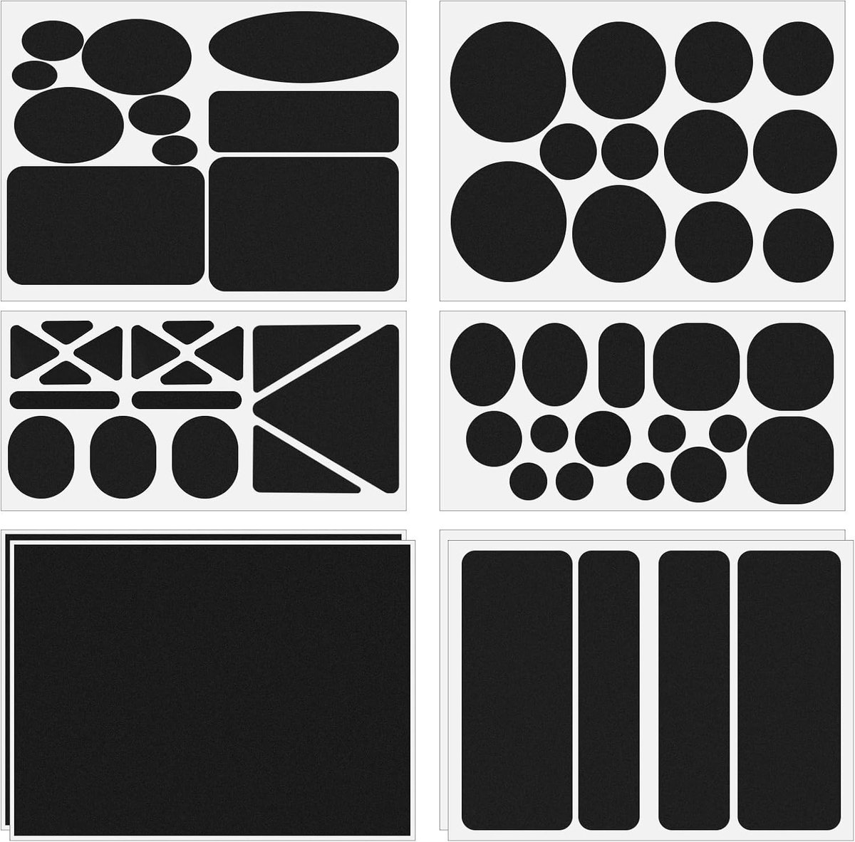 Reparatiepatches, nylon reparatiepatches, zelfklevend, waterdichte reparatiepleisters, reparatiestickers voor kleding, tent, tas, paraplu (zwart)