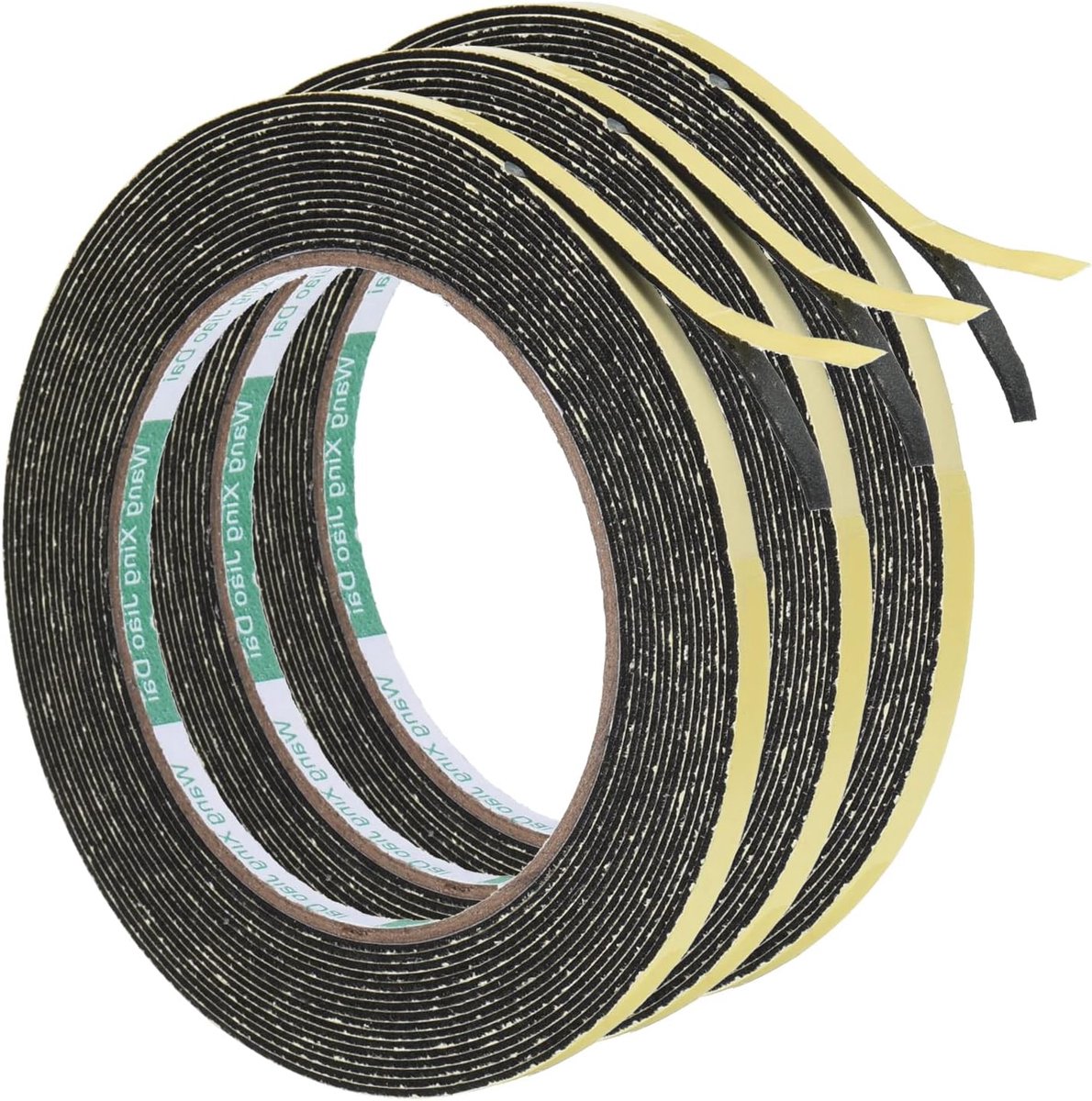 16.4ft/5m Weer Strippen Seal, 3 Roll 5mm Brede 1mm Dikke EVA Foam Tape Zelfklevende Strip voor Deur Raam Isolatie
