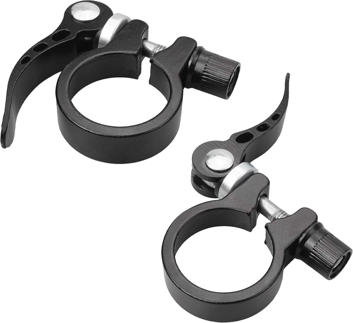 2 stuks zadelpenklemmen, aluminium legering release zadelclip, 28,6 mm & 31,8 mm zadelstanghalsbanden, geschikt voor 25,4/27,2/28,6 mm fietszadelpennen
