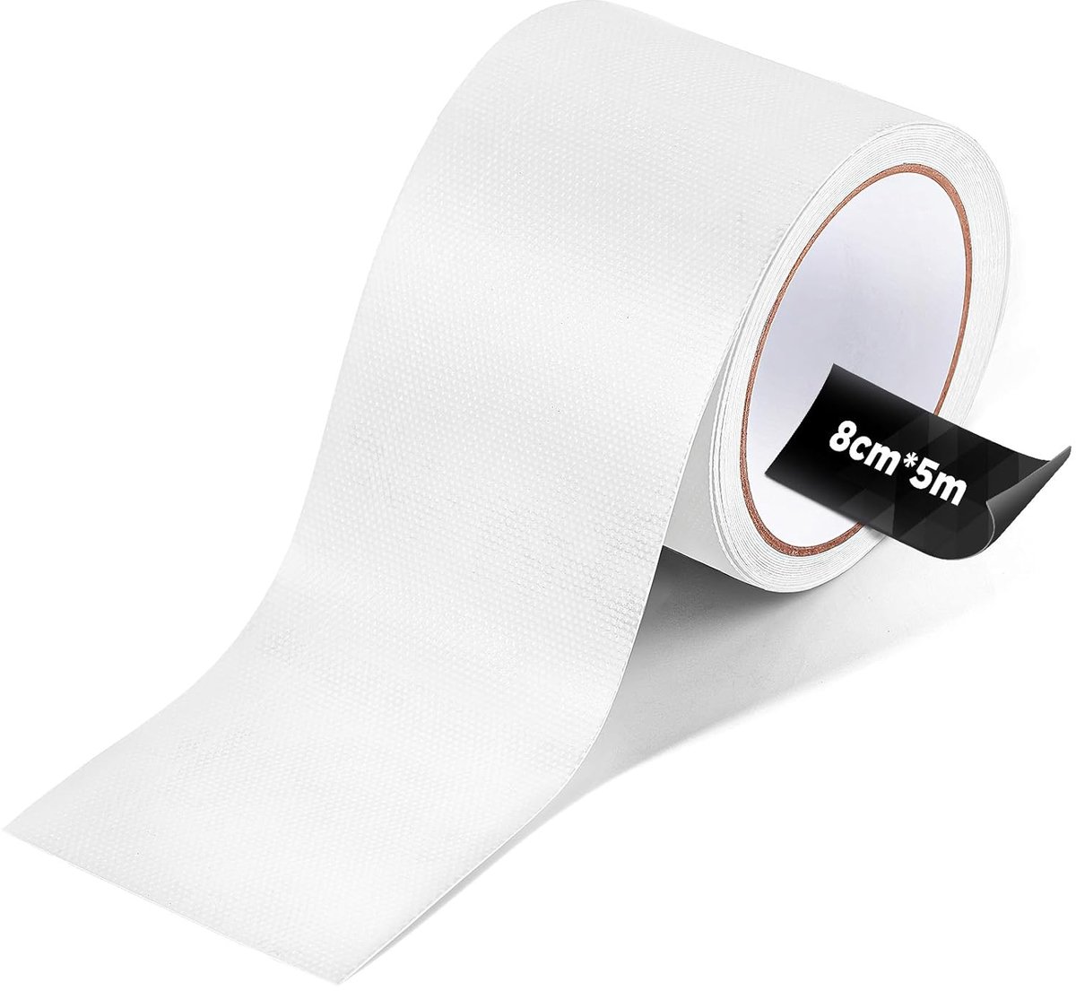 ecooe PVC zeildoektape, reparatietape 5M x 8CM, waterdichte tape voor tent, parasol, paviljoen, dekzeil, vrachtwagenzeil, luifel, luifel, tentreparatietape wit
