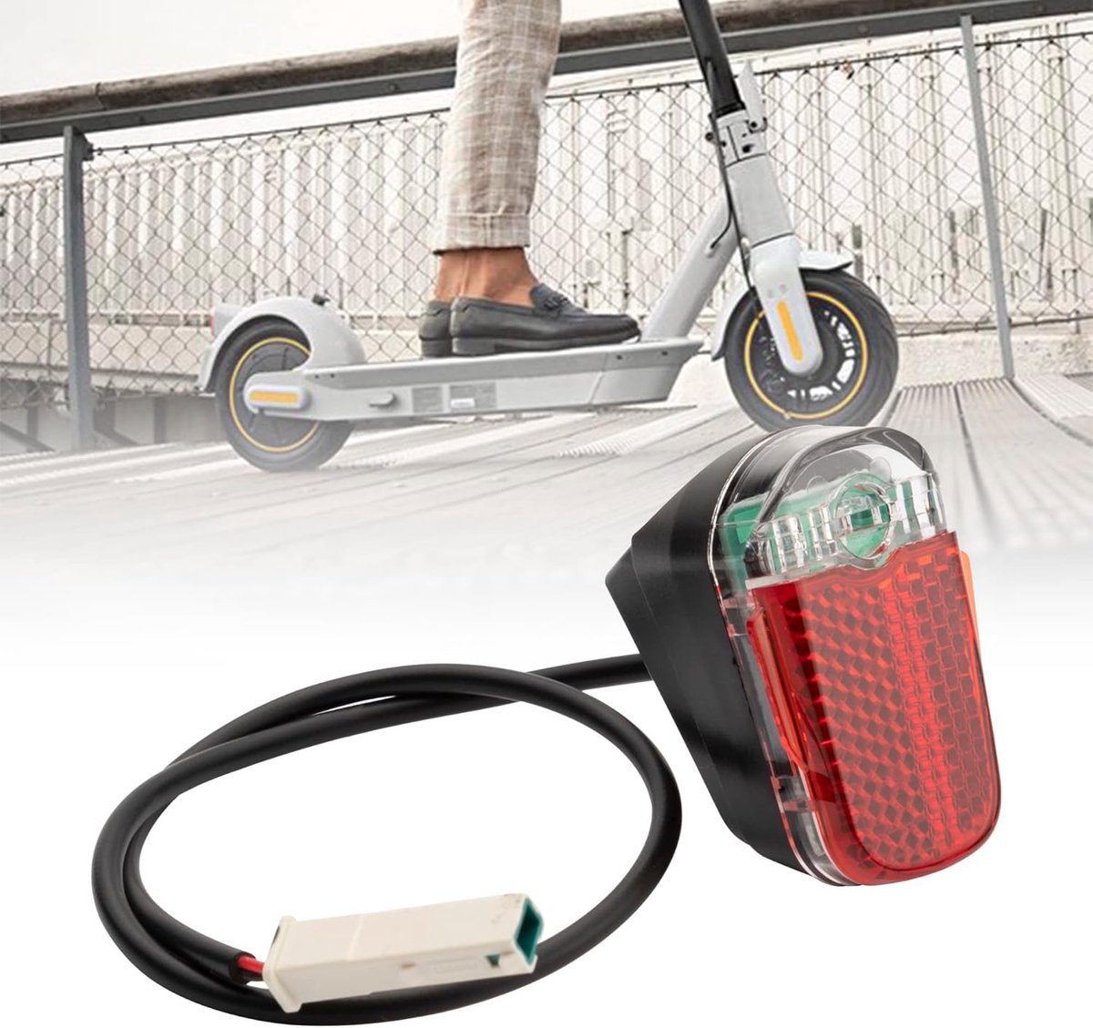 achterlicht voor Ninebot Max G30d met IPX4 elektrische scooter achterlicht voor Segway Ninebot Max G30 / G30LP / G30LE / G30LE ? / G30D / G30e / G30e ii waterdicht rood