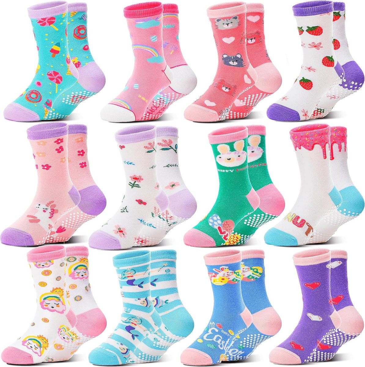 Sokken Kinderen Baby Meisjes Sokken Antislip Sokken Kinderen Anti Slip Katoen Grappige Sokken voor Kinderen Meisjes Peuter