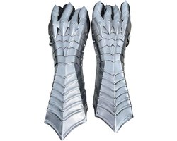 Nazgul Fantasy Gauntlets SCA Armor Gauntlets Handschoenen Ijzer Met Exp Shipping, Zilver, Medium