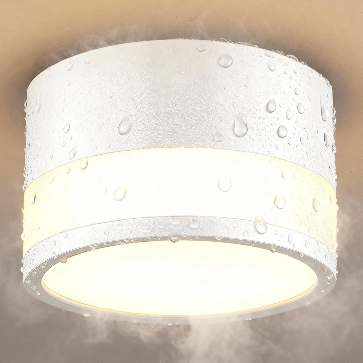 Opbouwspot voor buiten, badkamer, IP44, waterdicht, plafondspot, led-buis, opbouw, cilinder, gang, entree, 12 W, warm wit, opbouwarmatuur, gang, keuken, Ø10 cm