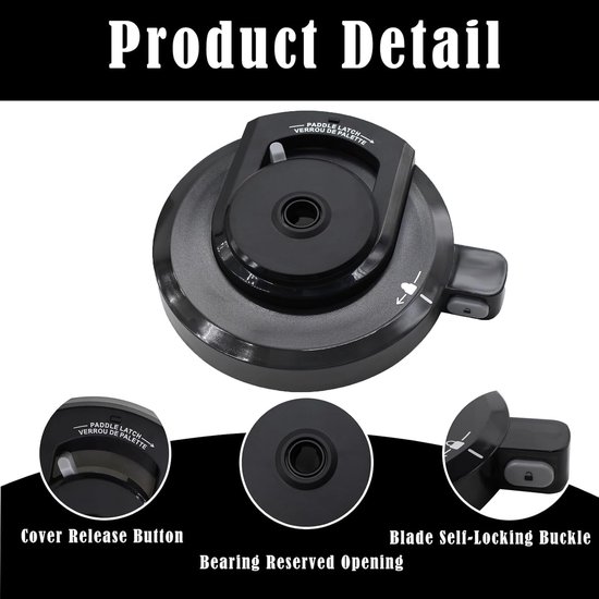 Buitendeksel voor Ninja ijsmachine, voor ijsmachine Ninja Creami, compatibel met Nc299amz/Nc301/Nc300, herbruikbaar reservedeksel, accessoires — afbeelding 4