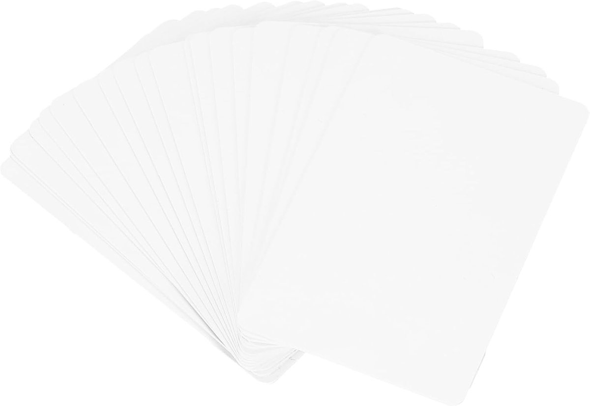 Blanco PVC-kaarten, 20-pack inkjet plastic ID-kaart CR80 30 MIL witte afdrukbare visitekaartjes, waterdicht dubbelzijdig afdrukken voor foto-ID-badge inkjetprinters glanzend, wit