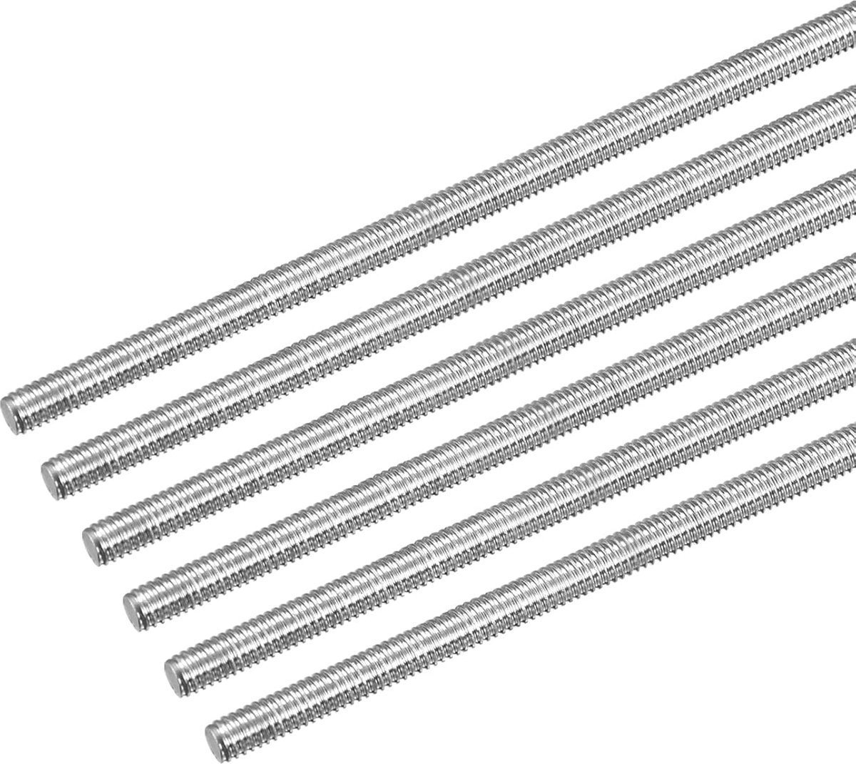 6 stuks schroefdraadstang M4 x 300 mm volledige schroefdraadstang 304 roestvrij staal V2A schroefdraadstangen A2 metrische schroefdraadbouten VA schroefdraadstang rechtse schroefdraad