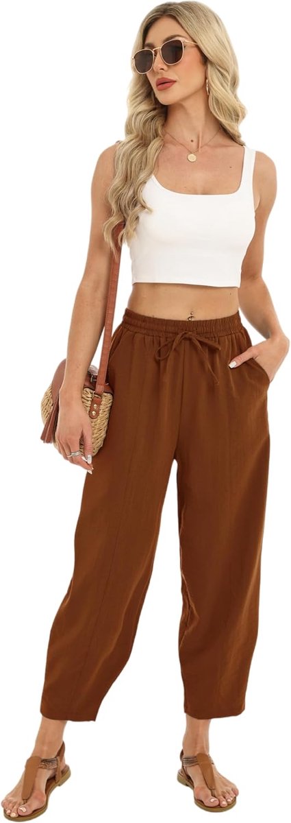 broek voor dames, korte broek met lange pijpen voor lente en zomer