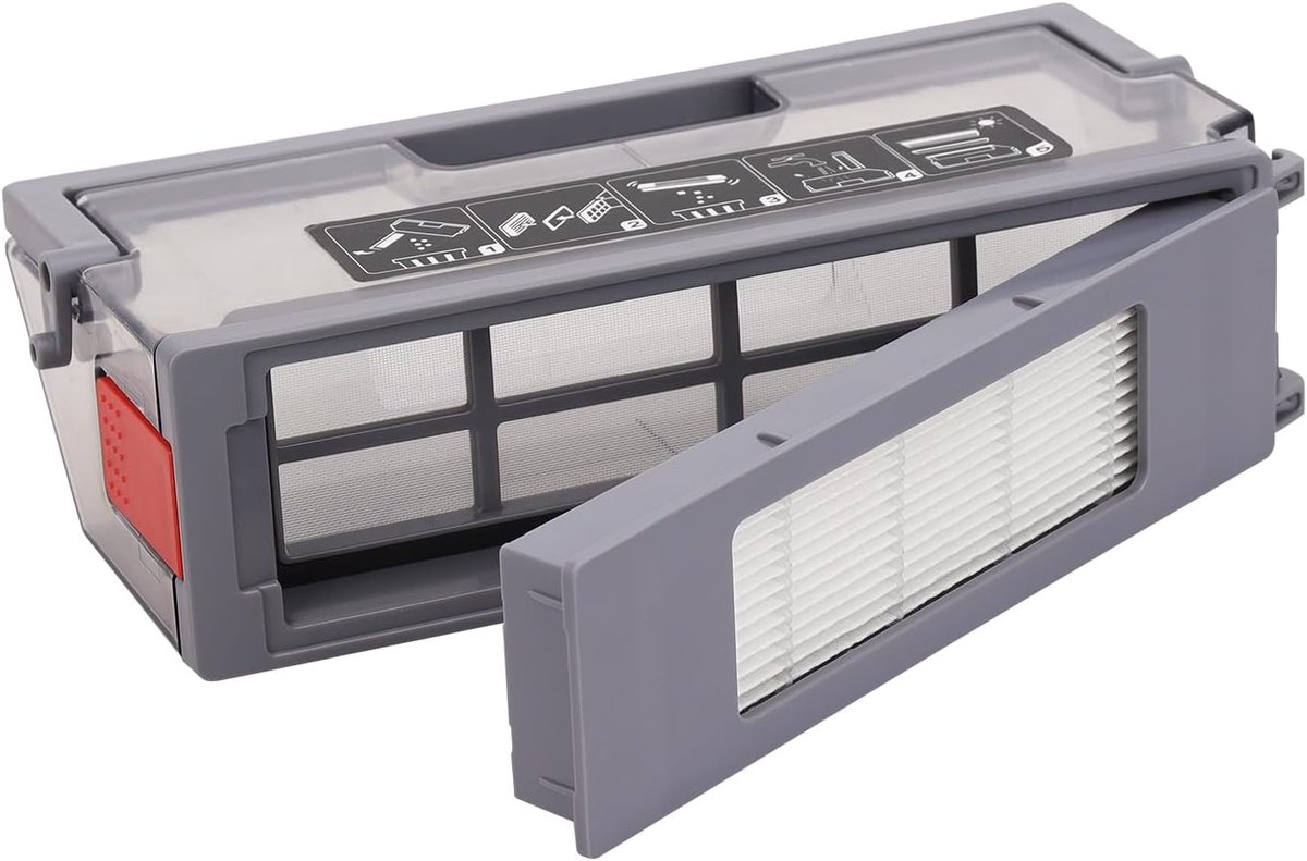 HEPA-filter & stoffilterbox voor Ecovacs Deebot OZMO N10 N10 Plus 920 950 T8 AIVI Max T9 T5 N5 N7 N8+ N8 Pro Plus DX55 DX93 DJ65 robotstofzuiger vervanging