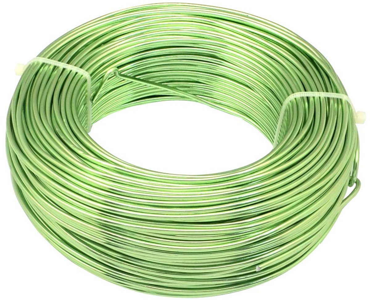 Draad 2 mm/12 gauge metalen knutseldraad voor doe-het-zelf handmatige kunst sieraden maken (Lawn Green)