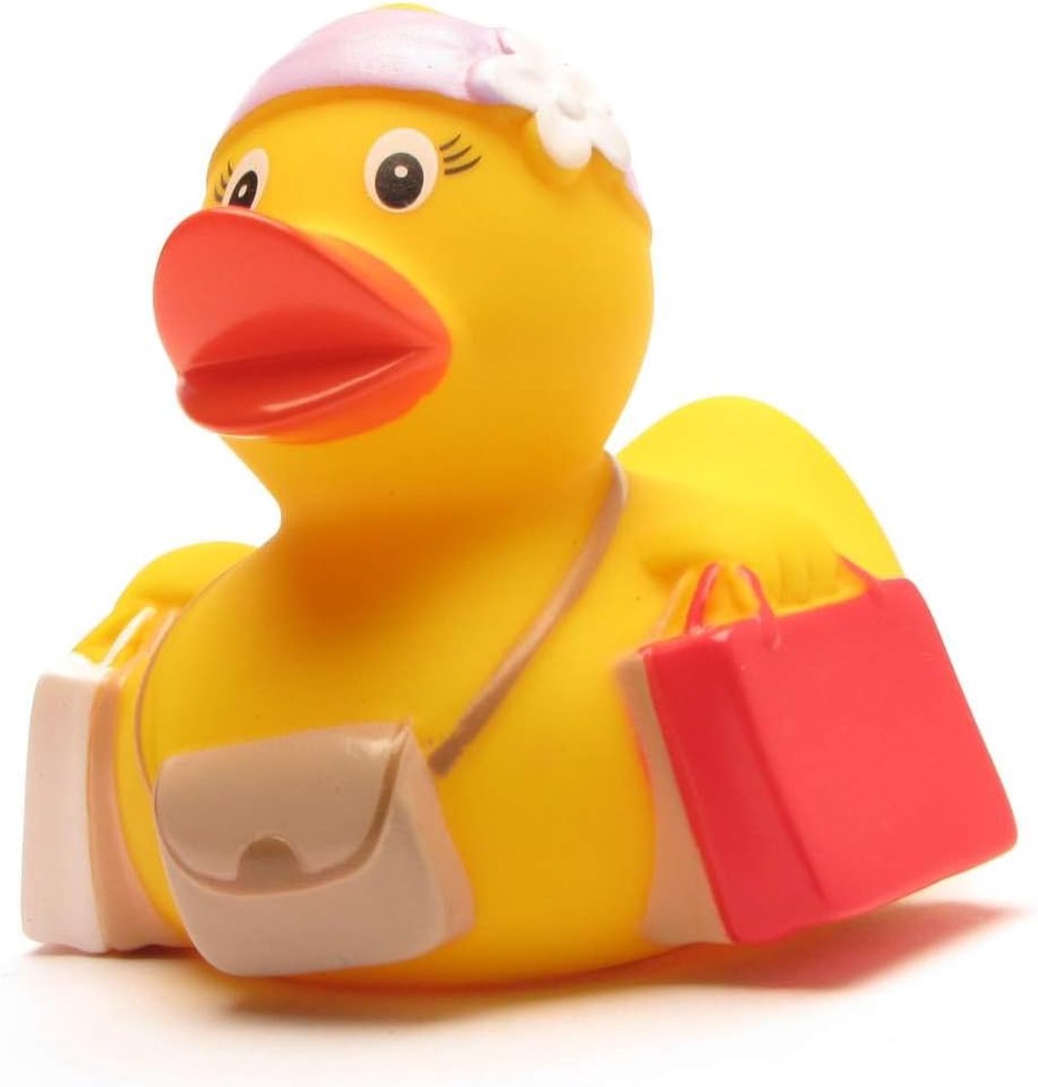 Shopping-Queen I Piepende I Duckshop I L: 8 cm I incl. badeend sleutelhanger in set
