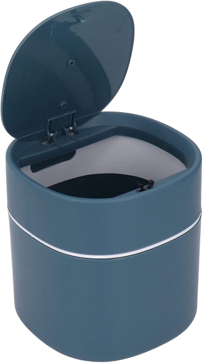 Prullenbak Prullenbak Mini Desktop Afvalbak Schoonmaak Kan Met Deksel Puin Opslag Klein Kantoor Aanrecht Prullenbak Voor Badkamer(Blauw)