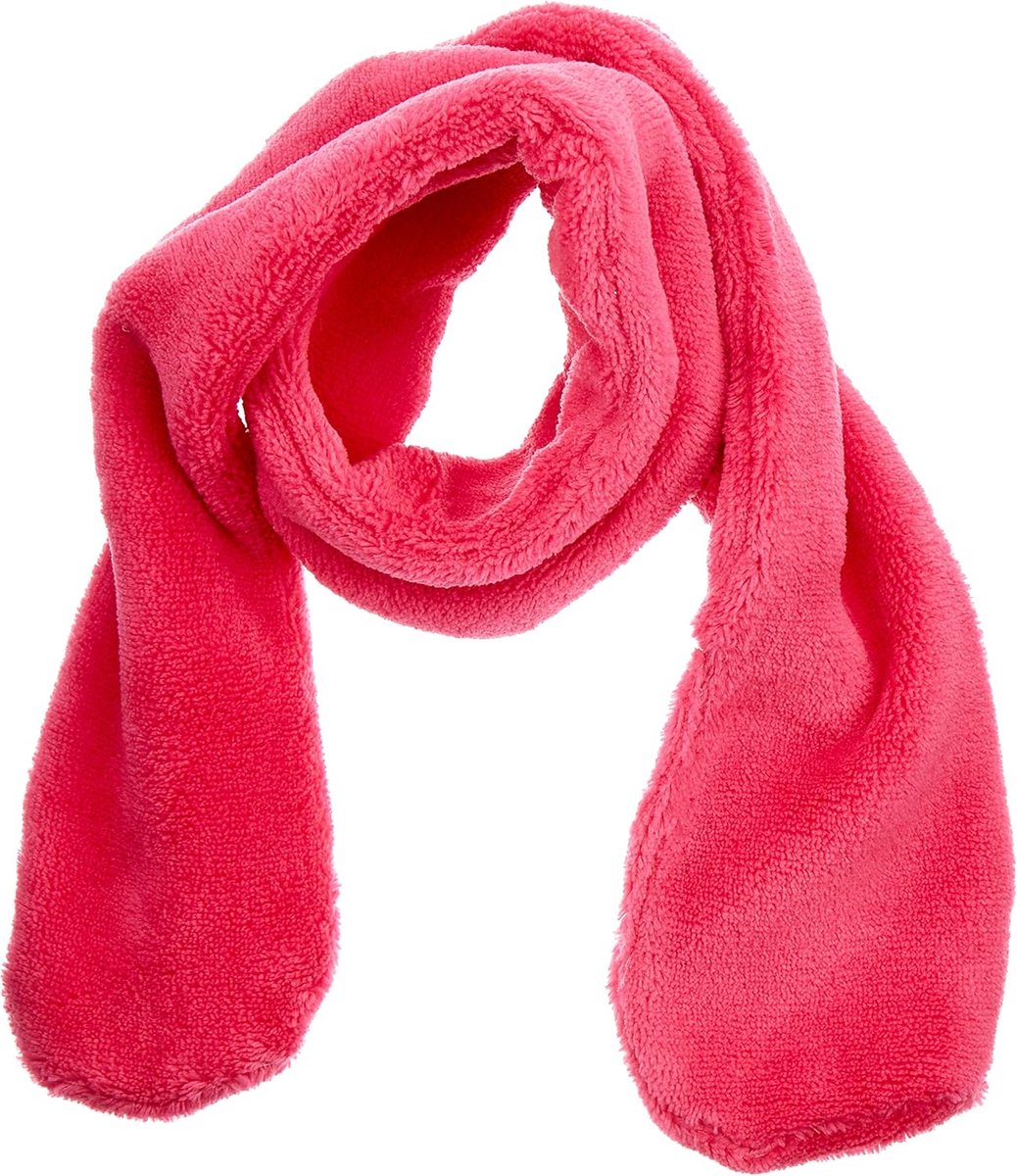 Unisex fleece sjaal voor kinderen, roze, één maat