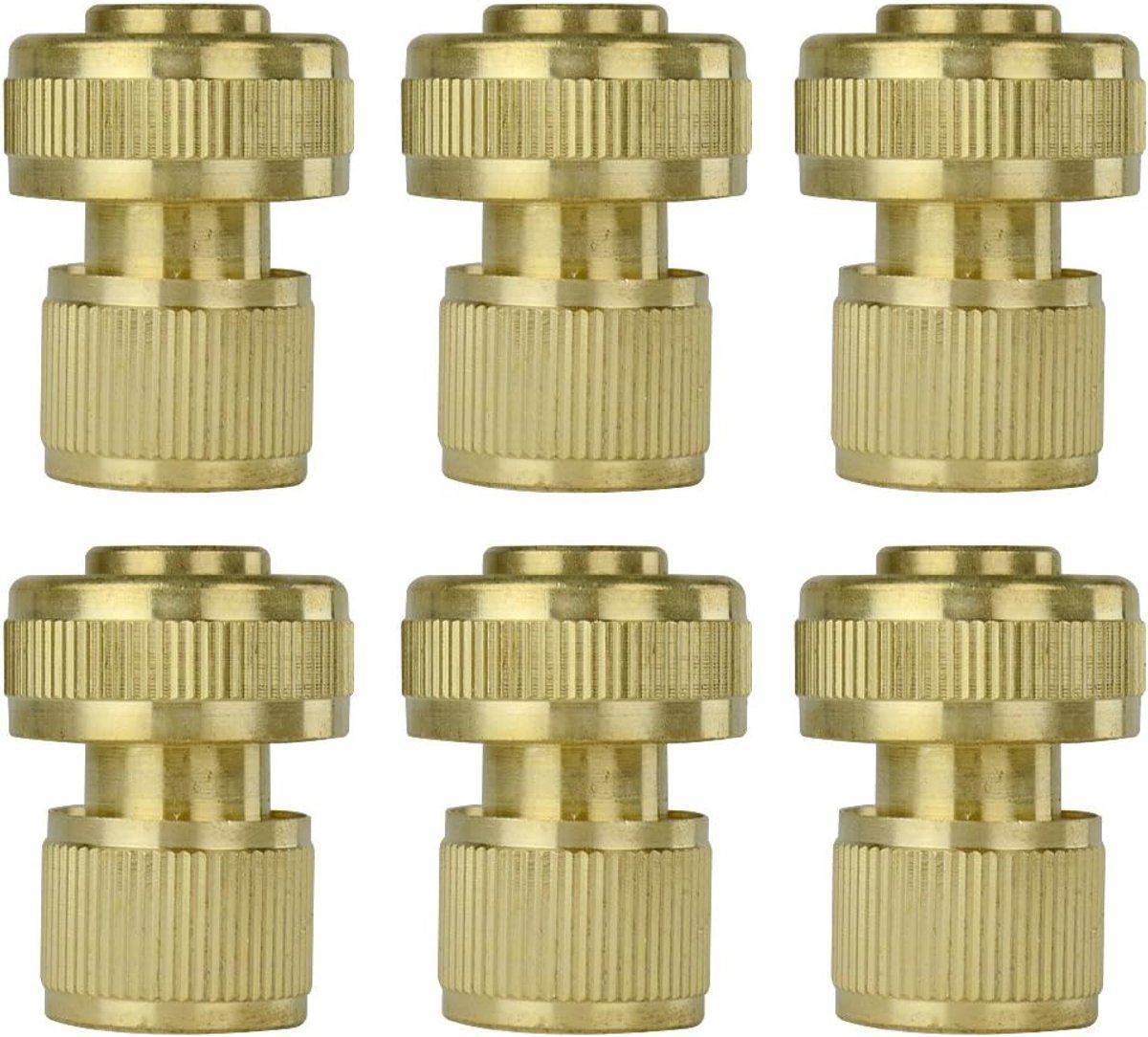 6 Stks Messing Tuin Gazon 3/4 "Waterslang Pijp Fitting Quick Connector