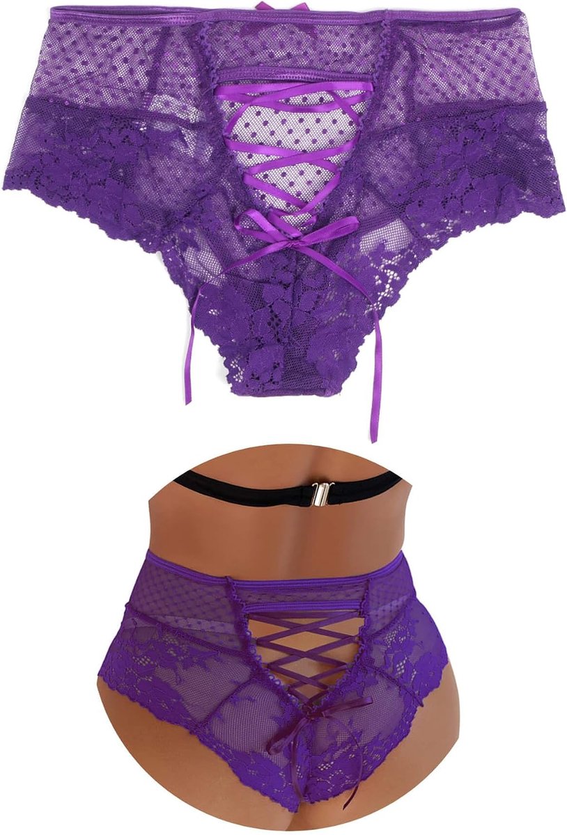 comeondear Sexy damesstring van kant, maten tanga, sterke taille, ondergoed