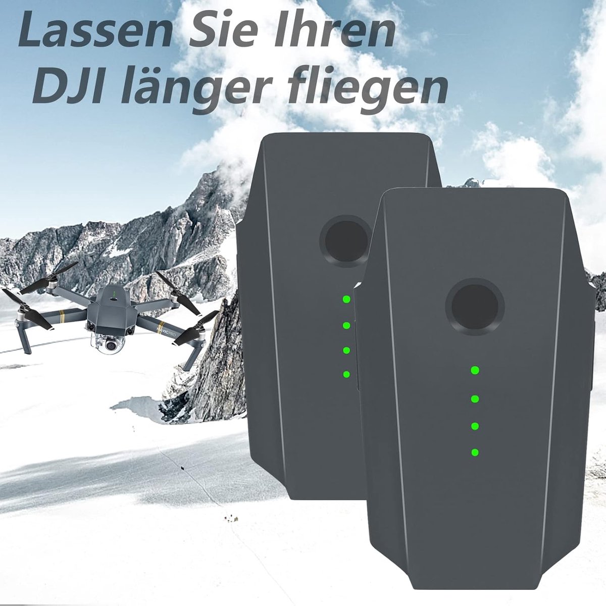 Pro Accu, 2 stuks, 11,4 V, 3830 mAh, intelligente flight, Li-polymeer, reserveaccu voor DJI Mavic Pro Platinum, DJI Mavic Pro Alpine White Drone (niet geschikt voor Mavic 2) – foto 4