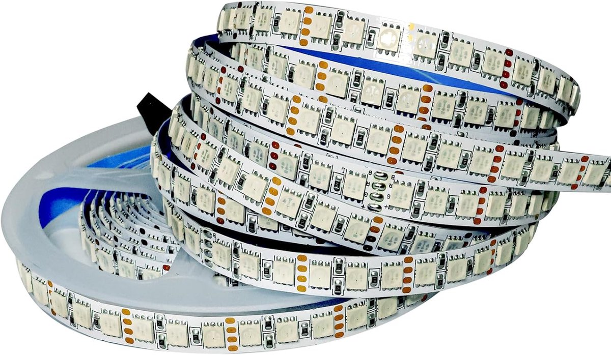 12V RGB LED Ledstrip, 5M LED Strip SMD 5050 IP20 Totaal 600 LED's Kleur veranderende lichtstrip voor Slaapkamer, Keuken, Reclame Decoratie