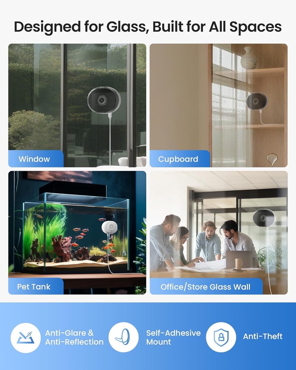 WiFi Binnencamera - Wit - 3MP - Raamcamera voor Buitenbeveiliging - Voor Thuis en Bedrijf