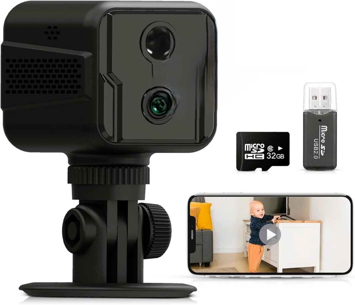 Spy Camera 1080P Full HD - Wifi & App - Nachtzicht - Verbeterde beveiliging binnen en buiten - SnelShoppen