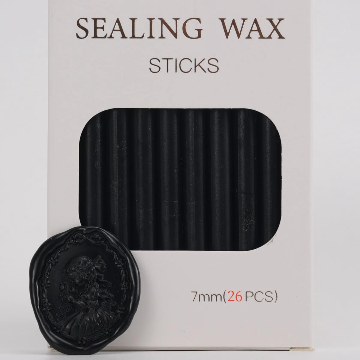 waszegel sticks, Atopbb 26 stuks waszegel sticks voor waszegel stempel, mini waszegelpistool sticks voor 0,28'' waspistool bruiloft uitnodigingen (Zwart)