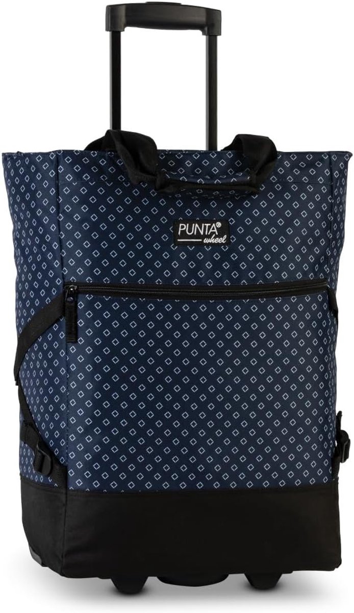 Shopping trolley 33 L - stabiele boodschappentrolley - stil draaiende skaterwielen - ideaal voor boodschappen - ShopVlot