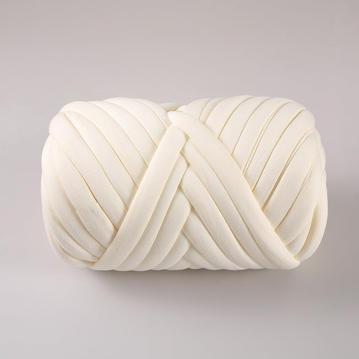 XXL wol om met de hand te breien, Chunky Yarn slanggaren, haakwol, Bulky, IJslandse wol, voor beginners, plafond, tas, handbreigaren, melkachtig wit, 500 g/25 m