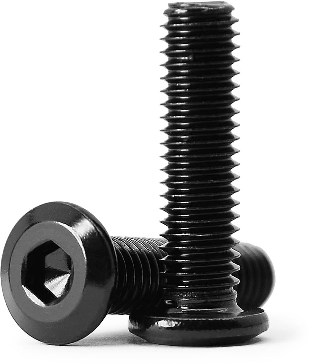 (8 stuks) M8 x 60 mm platte kop binnenzeskantschroef 304 roestvrij staal zwart oxide halfronde kopschroef lensschroef volledige schroefdraad