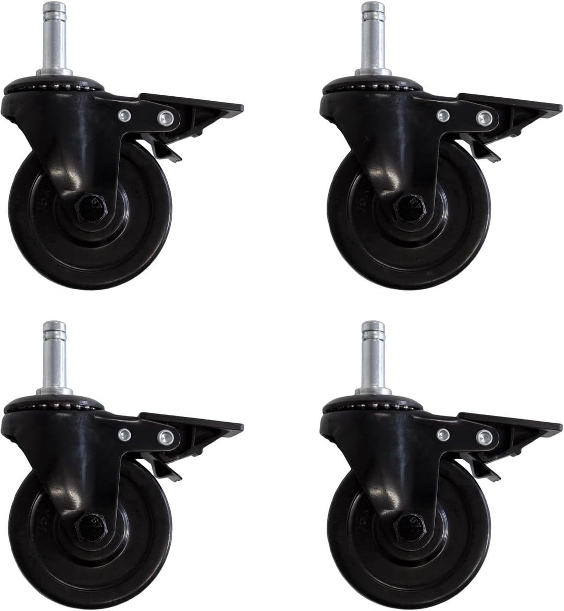 4-delige set vervangende rollen PLATINUM BLACK YAMARA gasbarbecues