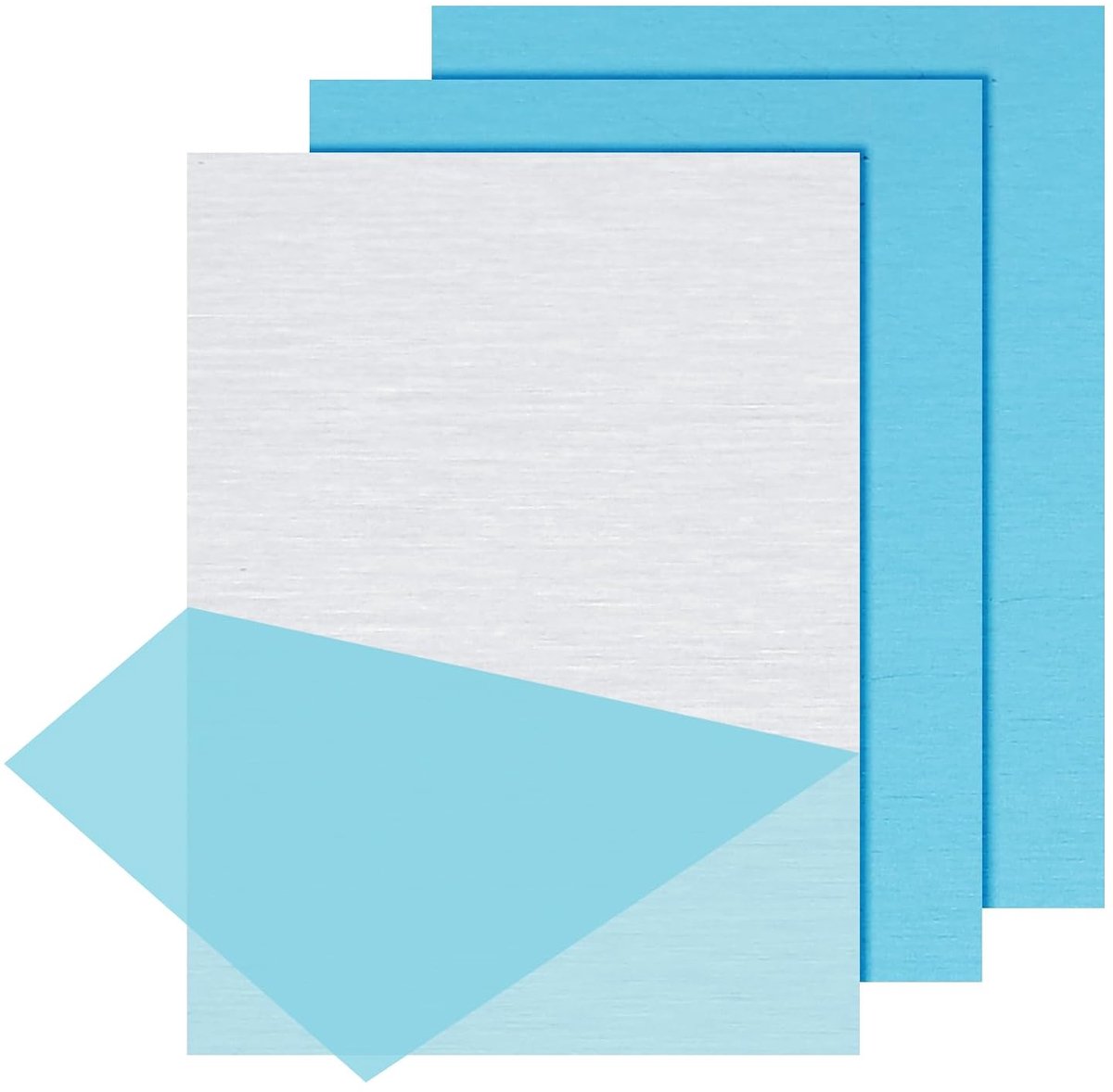 3 stuks aluminium platen 6061, 102 x 76 x 1 mm, platte plaat van metaal, met beschermfolie voor doe-het-zelf model, handwerk, doe-het-zelf, industrie, boren