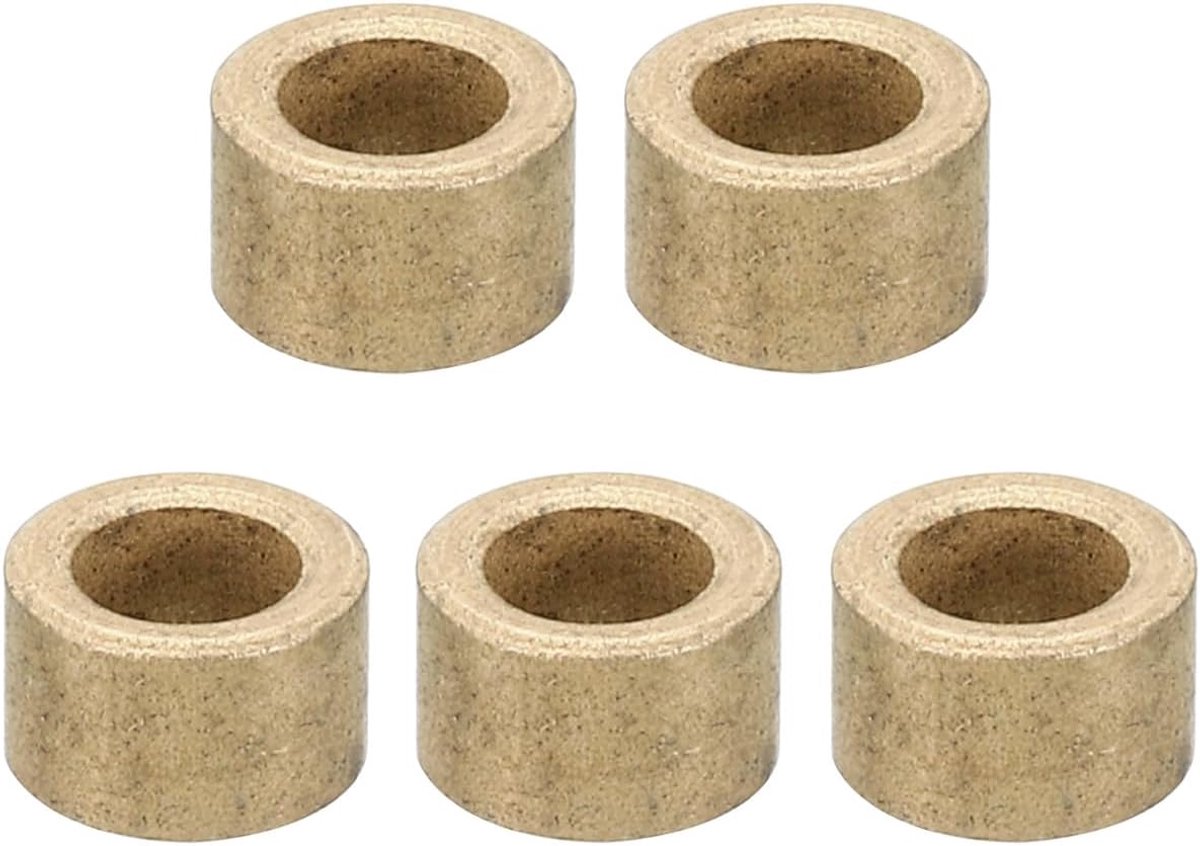 M5 messing afstandhouders, 5 stuks metalen afstandhouder messing 5 mm ID x 8 mm OD x 5 mm L messing afstandhouders schroef afstandhouder voor 1/5 inch of M5 schroef