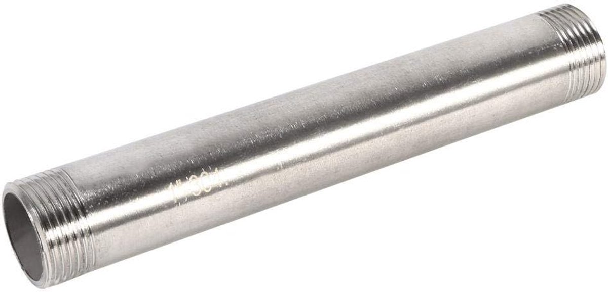 Gereedschap voor Pijpmontage, 1 St 200 Mm BSP 1/4 "1/2" 3/4 "1" Roestvrijstalen SS304 Mannelijke x Mannelijke Schroefdraad Industriële Buis Luchtleiding, Brandstofleiding, Waterleiding(DN25x200mm=1)