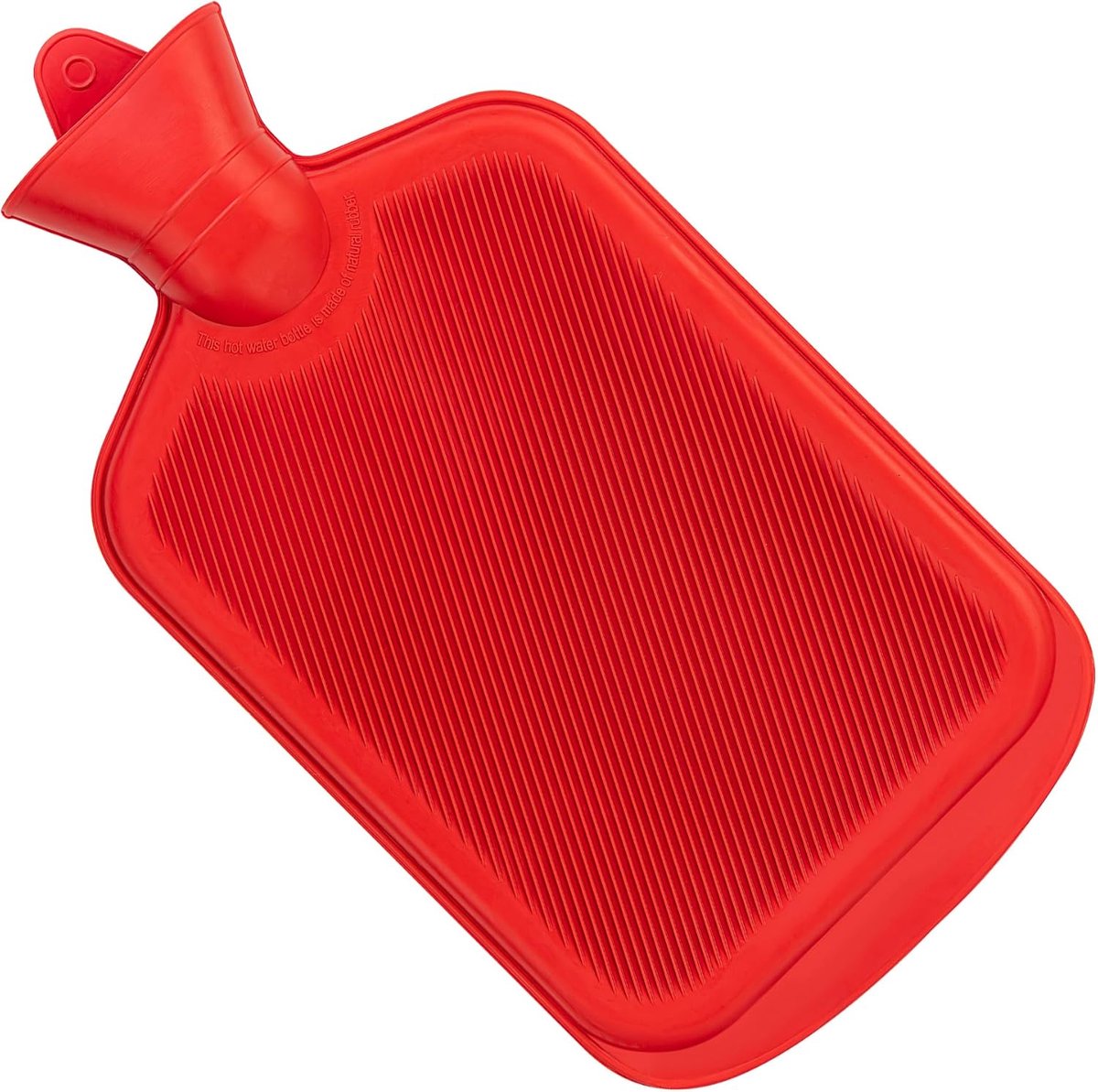 Rubberen warmwaterkruik, herbruikbare en BPA-vrije warmtertas voor warmtekompres, bedverwarming en voetwarmers, therapie-ontlastingspad, rood (1 stuks)