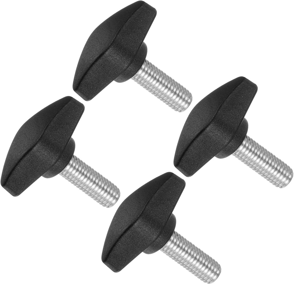 Wing Knobs Duimschroeven, M8 x 20mm Mannelijk Draad, Kunststof T Duim Klemschroef Draadmoer Handknoppen Grip, (Toepassingen: voor Machinedraaibanken), 4-Delig