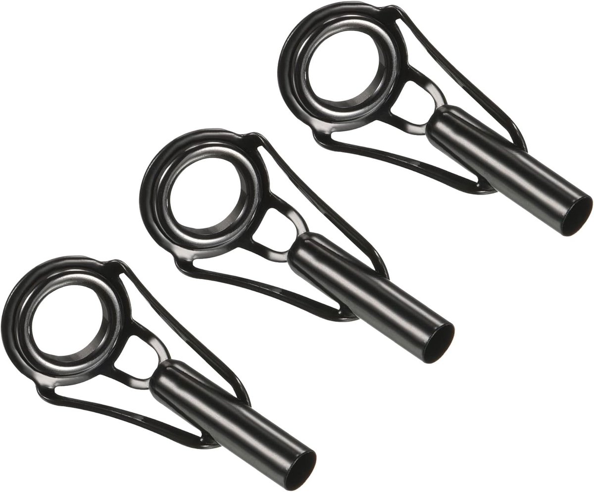 Tube Dia Hengel Tips Reparatie Kit, Roestvrij Staal Zwarte Gids Ring voor Vissen
