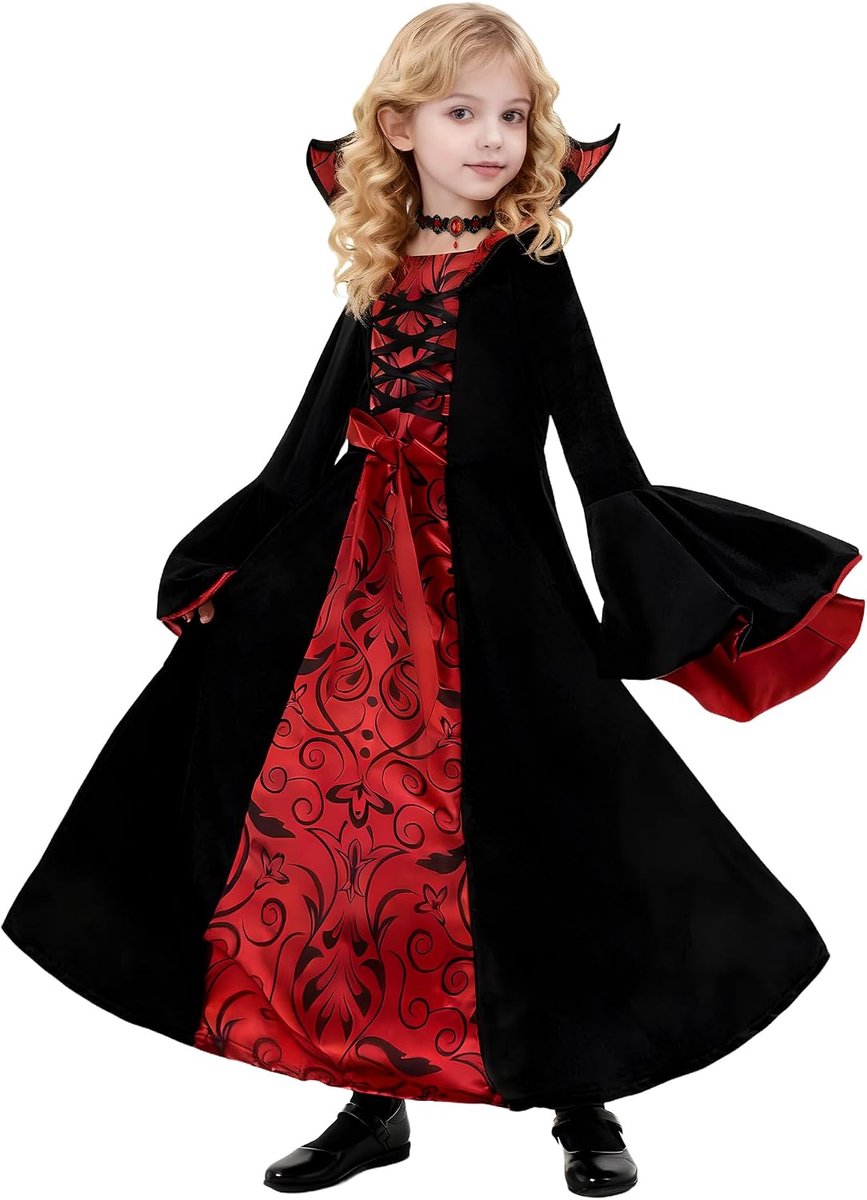 Vampierkostuum voor meisjes, Halloween, verkleedfeest, rollenspel, carnaval, cosplay, vampierthemafeest