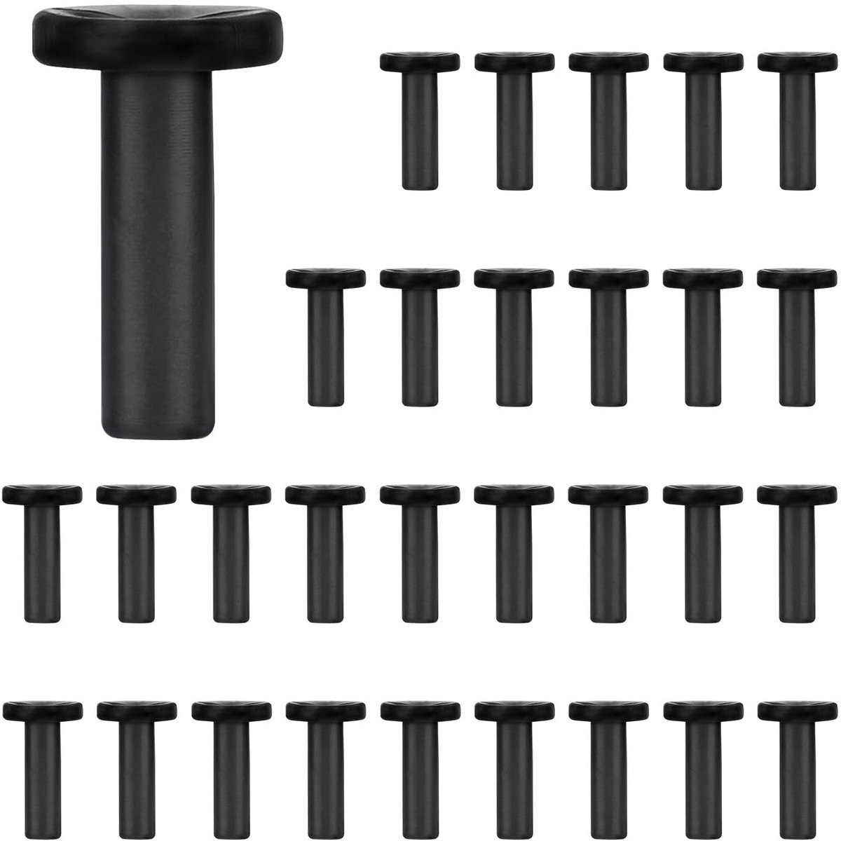 30st 1/4" Druppelbevloeiing Einddop Fittingen, Snelkoppeling Push-Fit Connectoren Eindkap voor 1/4 Inch Slang Druppelbevloeiing Onderdelen voor Tuin Gazon Kas Systemen (Zwart)