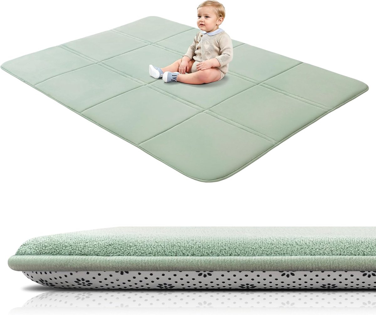 3 cm dikke opvouwbare kruipmat voor baby's, 150 x 200 cm, speelmat met antislip onderkant, zachte vloermat van traagschuim, voor baby's, kinderen en peuters, ideaal voor woonkamer en yoga