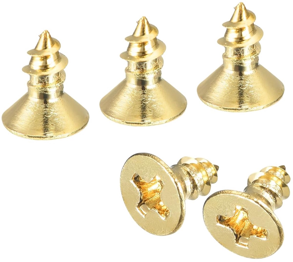 Houtschroeven, M3,5 x 8 mm Phillips platte kop, zelftappende schroef, houtwerkschroef voor deurscharnieren, houten meubels, huishoudelijke apparaten