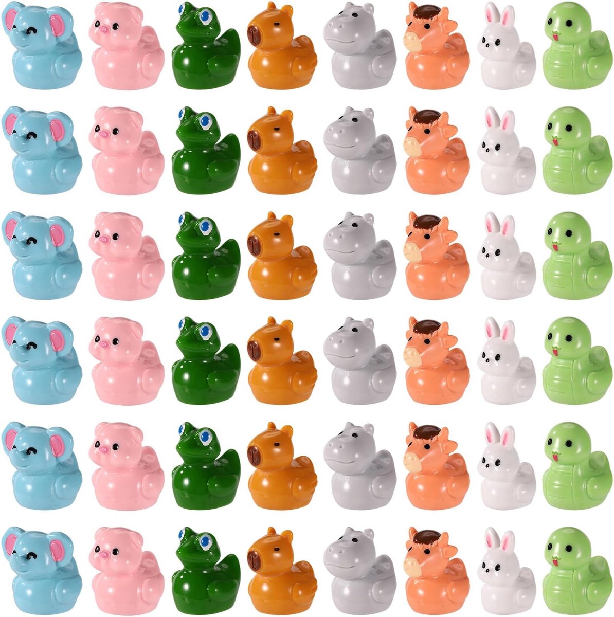 80 Stuks Mini-Harsdieren, 8 Stijlen Kleine Harsdierenfiguren Miniatuur Tuindecoraties voor Feeëntuinknutsels Landschap Poppenhuis Woonaccessoires