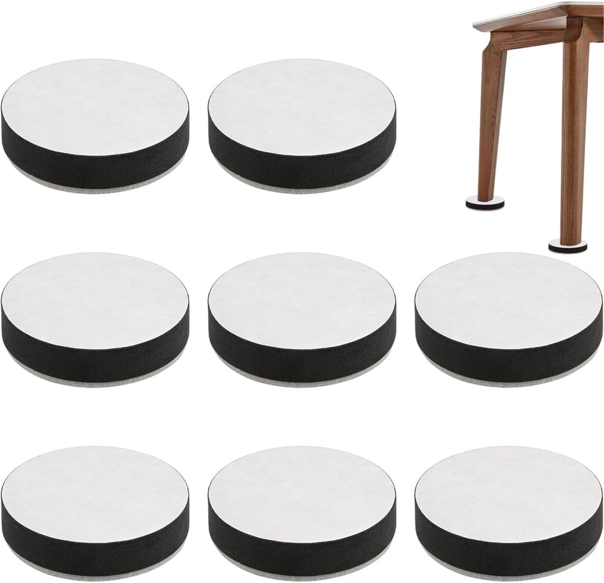 8 stuks vilten meubelpads zelfklevend, stoelpootvloerbeschermers anti-kras vilten pads meubelpoten pads voor stoel, tafel, kledingkast, bank