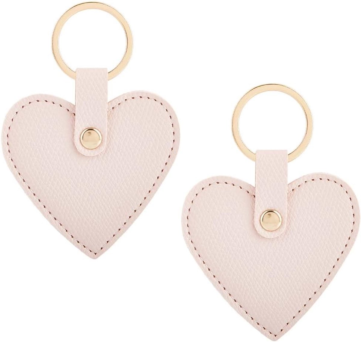 2 sleutelhangers met hart van kunstleer in hartvorm, sleutelhanger-organizer, schattige sleutelhanger met hartvormige hanger voor dames, Valentijnsdag