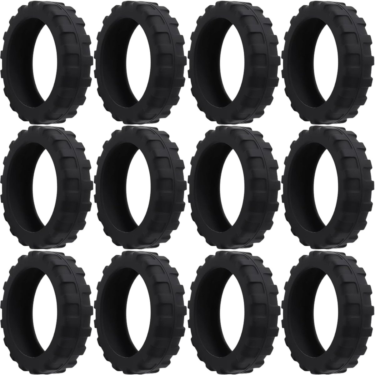 12 stuks bagagewielhoezen, 5,5 cm x 5,5 cm, handbagage, wielafdekkingen, stof- en krasbescherming, met reductiefunctie