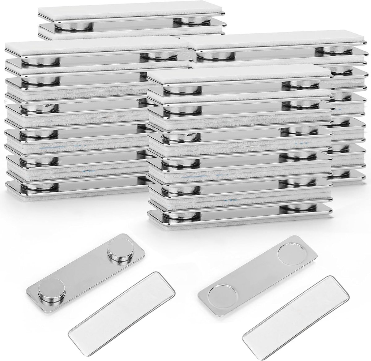 Muurhanger, Magnetisch Ophangsysteem voor Fotolijsten en Posters, Sterke Wandmagneten met Antislip Ontwerp - 4,5 x 1,3 cm (24 stuks)