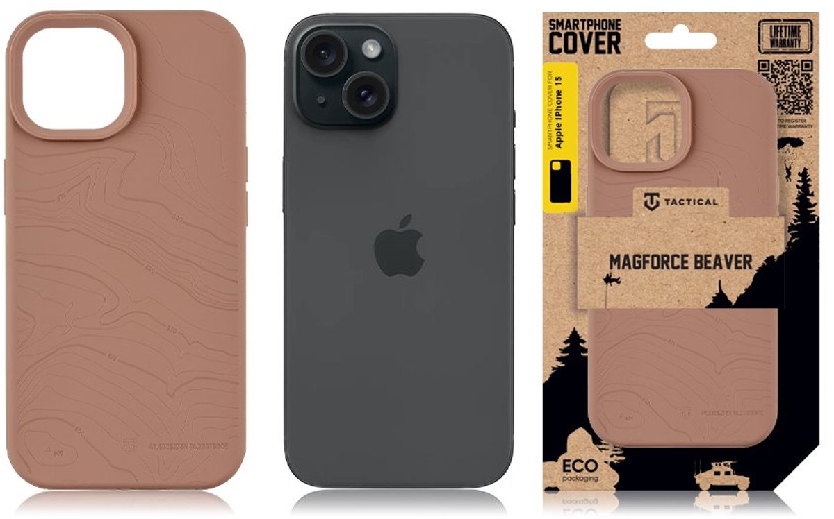 Tactical MagForce hoesje - Geschikt voor iPhone 15 - Mocha Mousse
