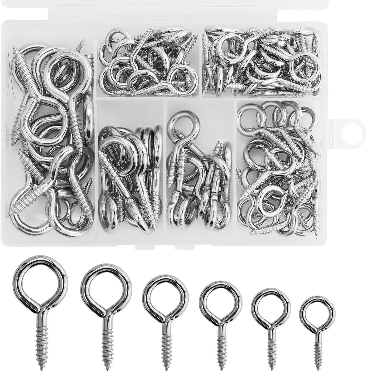 Haken, metalen plafondhaken, inschroefhaken met opbergdoos, voor speelgoed, sleutelhangers, accessoires, huis, school, kantoor