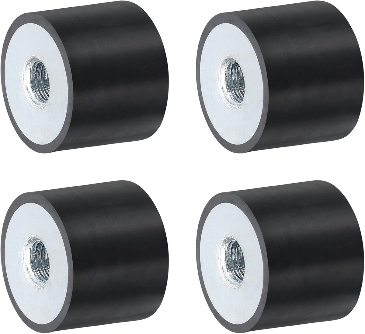 4 stuks 25 x 20 mm M8 schroefdraadbussen van rubber, trillingsisolatoren, vervangt anti-vibratiepads plat Silentblok-basisblok