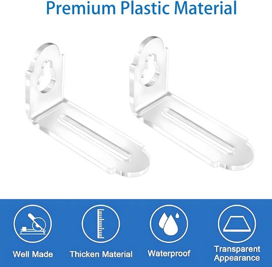 10Pcs L-Vorm Beugels Transparant Clear Acryl Hoek Beugel 90 Graden Ondersteuning Plank Hoek Brace Haakse Beugel — afbeelding 2